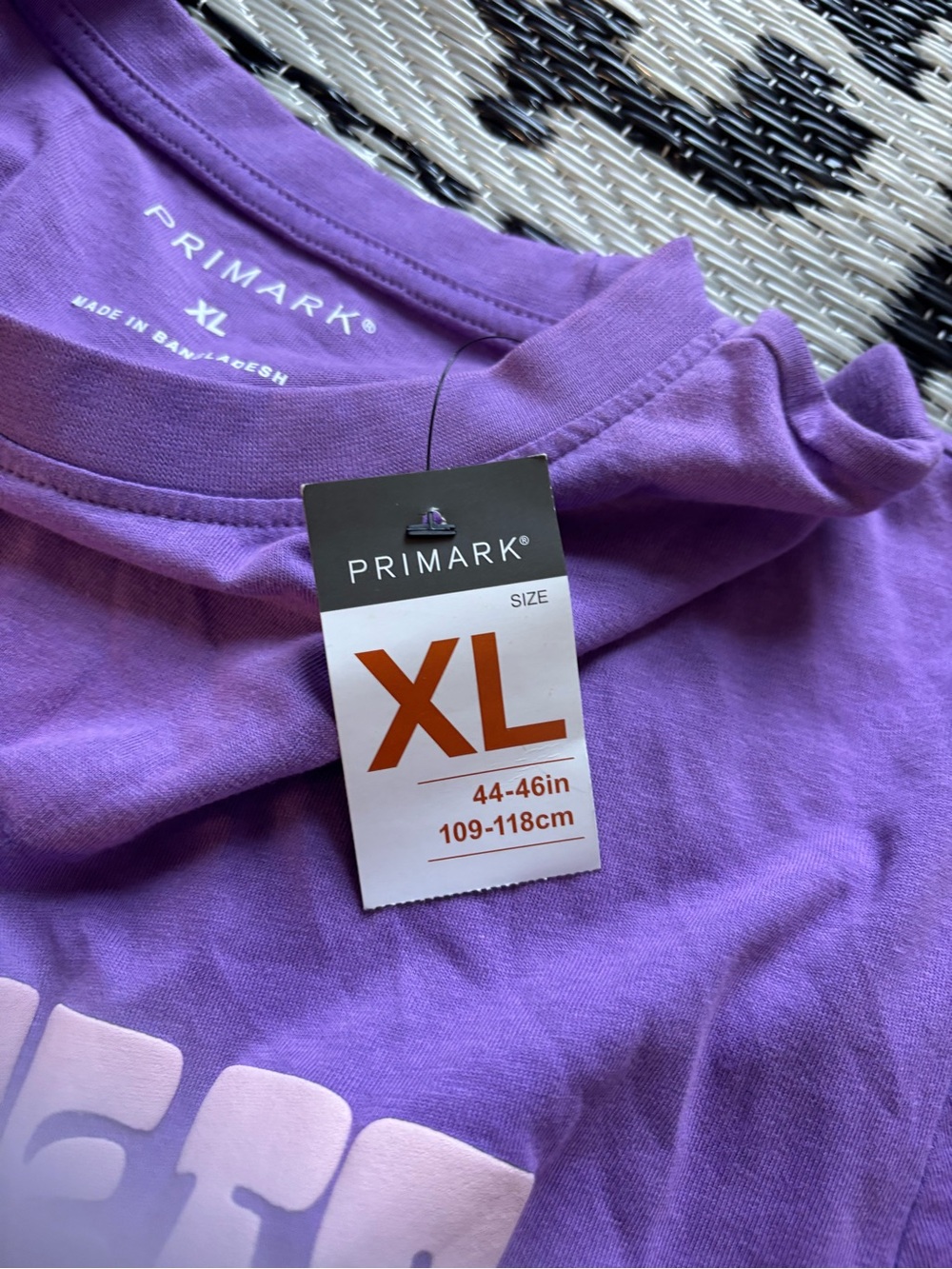 Primark Purple Crew Neck Tee with Logo